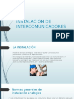 Instalacion de Intercomunicadores