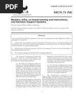MGN 71 (M) : Musters, Drills, On-Board Training and Instructions, and Decision Support Systems