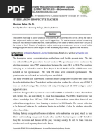 Understanding & Interpreting Achievement Scores in Social Studies Among Prospective Teachers