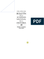 Indices Boletin Academia Nacional de La Historia Venezuela 1912 - 2012