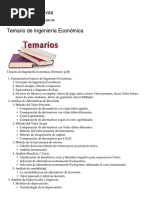 Temario de Ingeniería Económica - Luis González Rivas