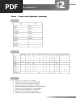 Workbook Answers: Theme 1: Culture and Civilization - Listening