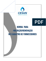 CESAN - Instruções para Cadastramento de Fornecedores