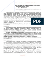 Influence of Rewards System On Teacher Job Satisfaction Towards Private School Teachers in Cuddalore District