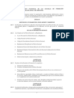 Reglamento Organico de Las Escuelas de Formacion de Policias