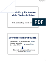 Definición y Parámetros de La Fluidez