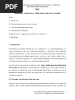 Aprendizaje Significativo D. AUSUBEL