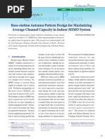 Base-Station Antenna Pattern Design For Maximizing Average Channel Capacity in Indoor MIMO System