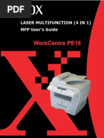 Workcentre Pe16: Laser Multifunction (4 in 1) MFP User'S Guide