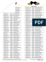 Schedule: Home Games Away Games