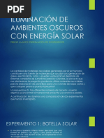 Iluminación de Ambientes Oscuros Con Energía Solar