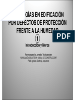 Patologías en Edificación Por Defecto de Protección Frente A La Humedad