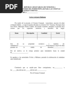 Constancia de Mudanza para Consejos Comunales