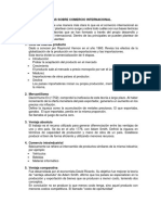 Principales Teorías Sobre Comercio Internacional.