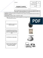 Prueba Ciencias La Materia 4 Basico 2018