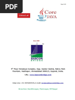 Core Java Course Content From Bascom Compputer 