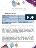 Syllabus Del Curso Desarrollo Del Lenguaje PDF