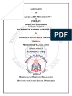 Total Quality Management IN Phillips: Assignment ON