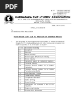 Karnataka Employers' Association: Huge Wage Cost Due To Revision of Minimum Wages