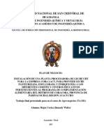 Plan de Negocios para La Instalación de Una Planta de Leche Uht