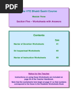 7Kh97 (%KDNWL Dvwul&Rxuvh: Section Five - Worksheets With Answers