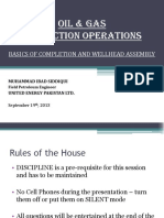 Oil & Gas Production Operations: Basics of Completion and Wellhead Assembly