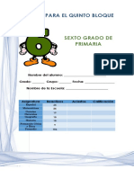 Examen 6° Grado Bloque 5