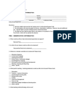 Instructional Supervision Form 1 Pre Observation