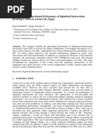 Evaluating The Operational Performance of Signalized Intersections Involving U-Turns in Aswan City, Egypt