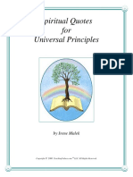 Spiritual Quotes For Universal Principles: by Irene Malek