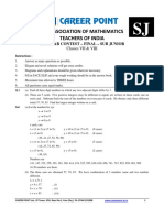 NMTC at Sub Junior Level VII VIII Standards