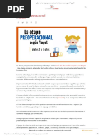 ¿Qué Es La Etapa Preoperacional Del Desarrollo Según Piaget