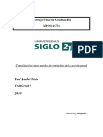 Tesis. Abogacía. Conciliación Como Mètodo de Extinción de La Acción Penal