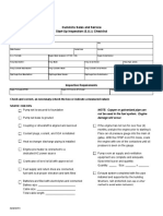 Startup Inspection Checklist 