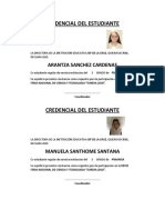 Credencial Del Estudiante