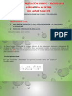 Fracción Algebraica Definición, Clases y Propiedades. Simplificación.