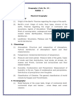 Geography (Code No. 15) Paper - I