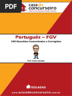 Portugues FGV 100 Questoes Corrigidas e Comentadas Carlos Zambeli