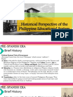 Historical Perspective of Philippine Educational System