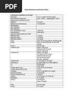 Valores Normales en Laboratorio Clínico