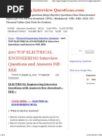 200 Top Electrical Engineering Interview Questions and Answers