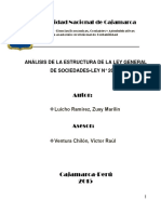 Ensayo Sobre La Estructura de La Ley General de Sociedades