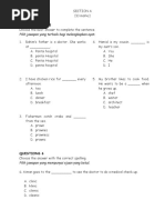 Pilih Jawapan Yang Terbaik Bagi Melengkapkan Ayat.: Question 1 To 5