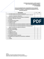 Lista de Cotejo Diagnóstico de Grupo