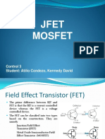 Jfet Mosfet: Control 3 Student: Atilio Condezo, Kennedy David