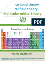 Inorganic Chemistry - VBT and CFT and MOT Theories