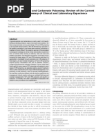 Organophosphate and Carbamate Poisoning: Review of The Current Literature and Summary of Clinical and Laboratory Experience in Southern Israel