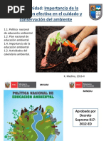 Educación Ambiental y Calendario Ambiental