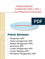 Penggunaan Alat Pelindung Diri (Apd)