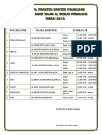 Jadwal Praktek Dokter Poliklinik